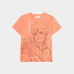 T-shirt droit manches courtes Naruto orange foncé garçon