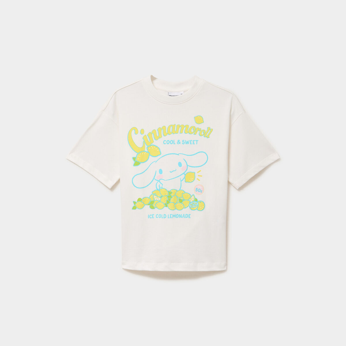 T-shirt coton Hello Kitty Cinnamoroll blanc fille