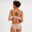 Soutien-gorge corbeille en dentelle rose clair femme