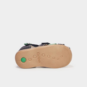 Sandales en cuir Kickers Bipod bleu marine bébé garçon