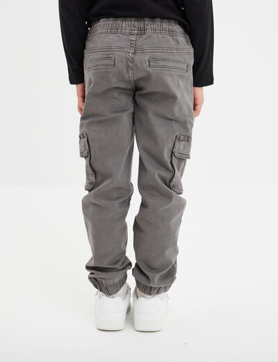 Pantalon jogger gris fonc&eacute; gar&ccedil;on