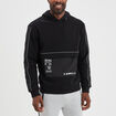 Sweat à capuche hoodie Liberto bimatière noir homme