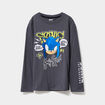 T-shirt manches longues coton Sonic gris foncé garçon