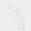 Ensemble 2 pi&egrave;ces coton blanc b&eacute;b&eacute;