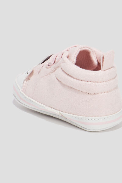 Tennis à lacets rose bébé fille