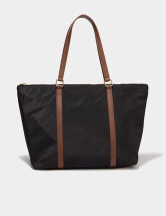 Sac cabas avec anses noir femme