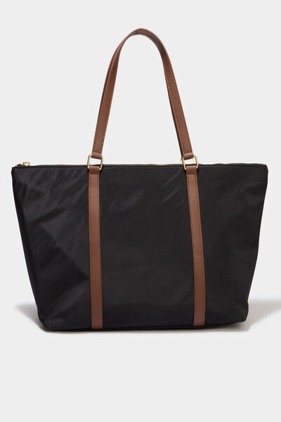Sac cabas avec anses noir femme
