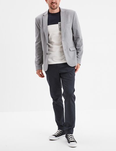 Pantalon chino slim bleu foncé homme