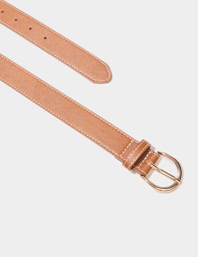 Ceinture marron cognac femme
