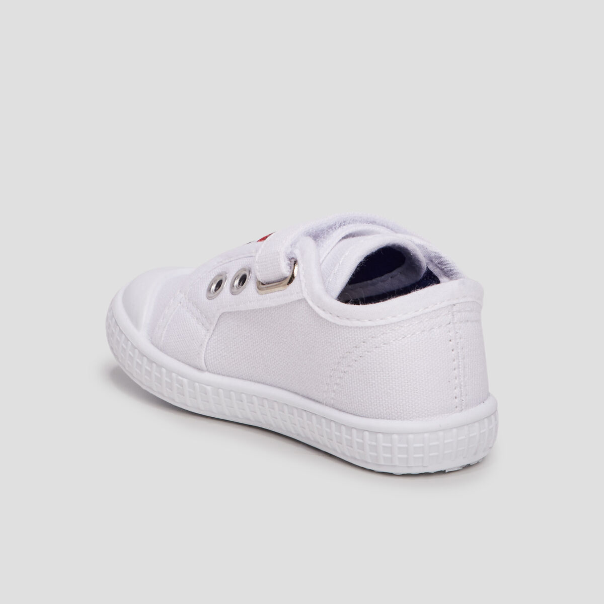 Tennis bout renforc&eacute; semelle souple blanc b&eacute;b&eacute; gar&ccedil;on