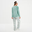 Ensemble pyjama effet polaire 3 pi&egrave;ces vert femme