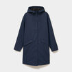 Parka imperm&eacute;able coupe-vent &agrave; capuche bleu marine femme