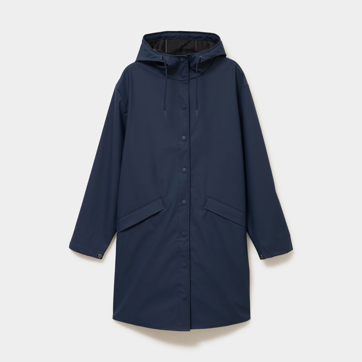 Parka imperm&eacute;able coupe-vent &agrave; capuche bleu marine femme