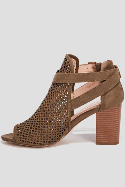 Sandales à talons vert kaki femme