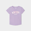 T-shirt coton manches courtes Creeks mauve fille