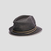 Chapeau trilby tressé gris foncé homme
