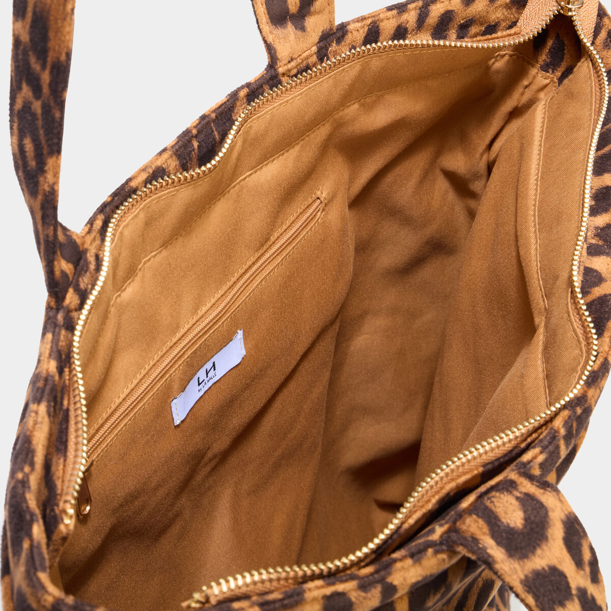 Sac tote bag zipp&eacute; sable femme