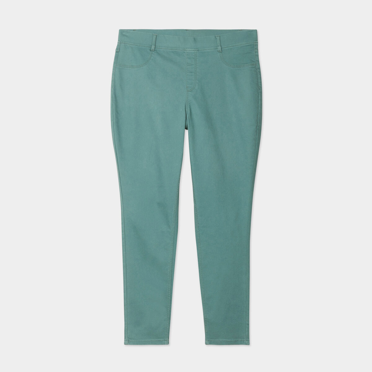 Jegging taille élastiquée grande taille vert foncé femme grande taille