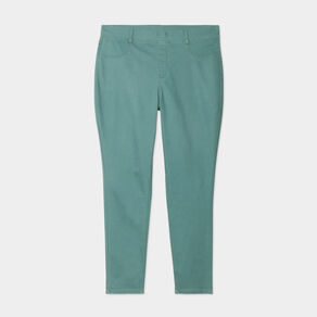 Jegging taille élastiquée grande taille vert foncé femme grande taille