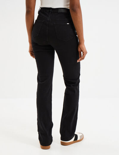Jeans regular 5 poches coton Creeks denim noir femme