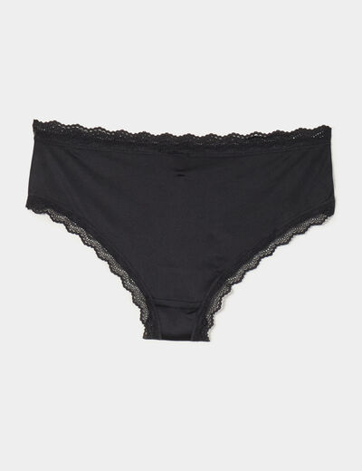 Lot 2 shortys microfibre noir femme