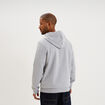 Sweat zipp&eacute; molleton &agrave; capuche gris homme