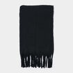 &Eacute;charpe &agrave; franges noir femme