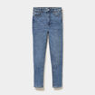 Jeans skinny taille haute cropped denim stone femme
