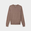 Pull col rond manches longues gris homme