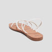 Sandales plates blanc femme