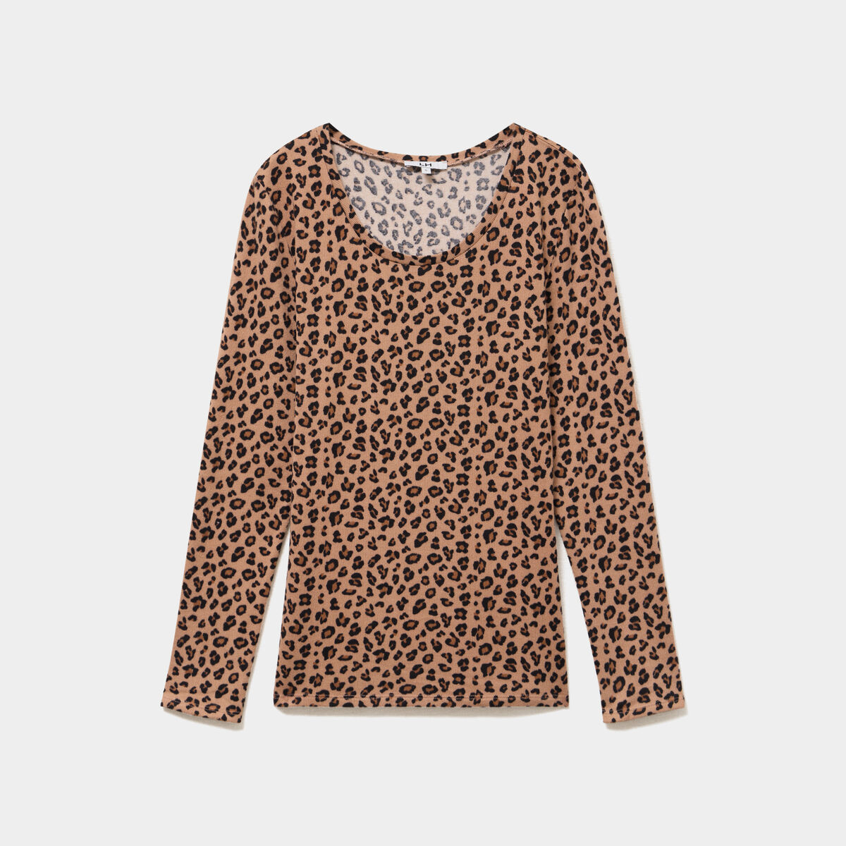 T-shirt thermique manches longues beige moyen femme