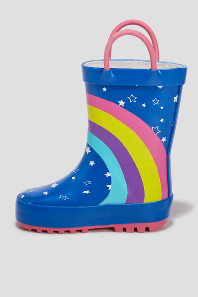 Bottes de pluie bleu bébé fille