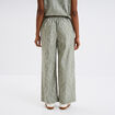 Pantalon regular broderie anglaise vert clair femme