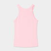 Débardeur côtelé col rond coton rose fluo fille
