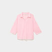 Blouse oversize manches 3/4 coton rose femme grande taille