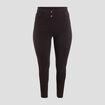 Pantalon skinny taille haute noir femme grande taille