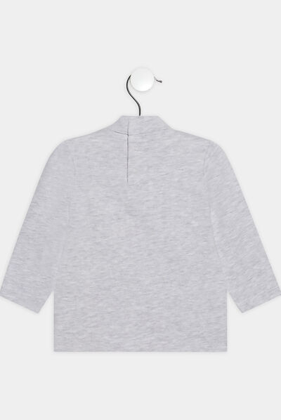 T-shirt avec col roulé gris clair bébé garçon