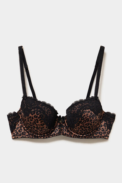 Soutien-gorge corbeille padd&eacute; marron femme