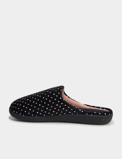 Chaussons mules Isotoner vert anis femme