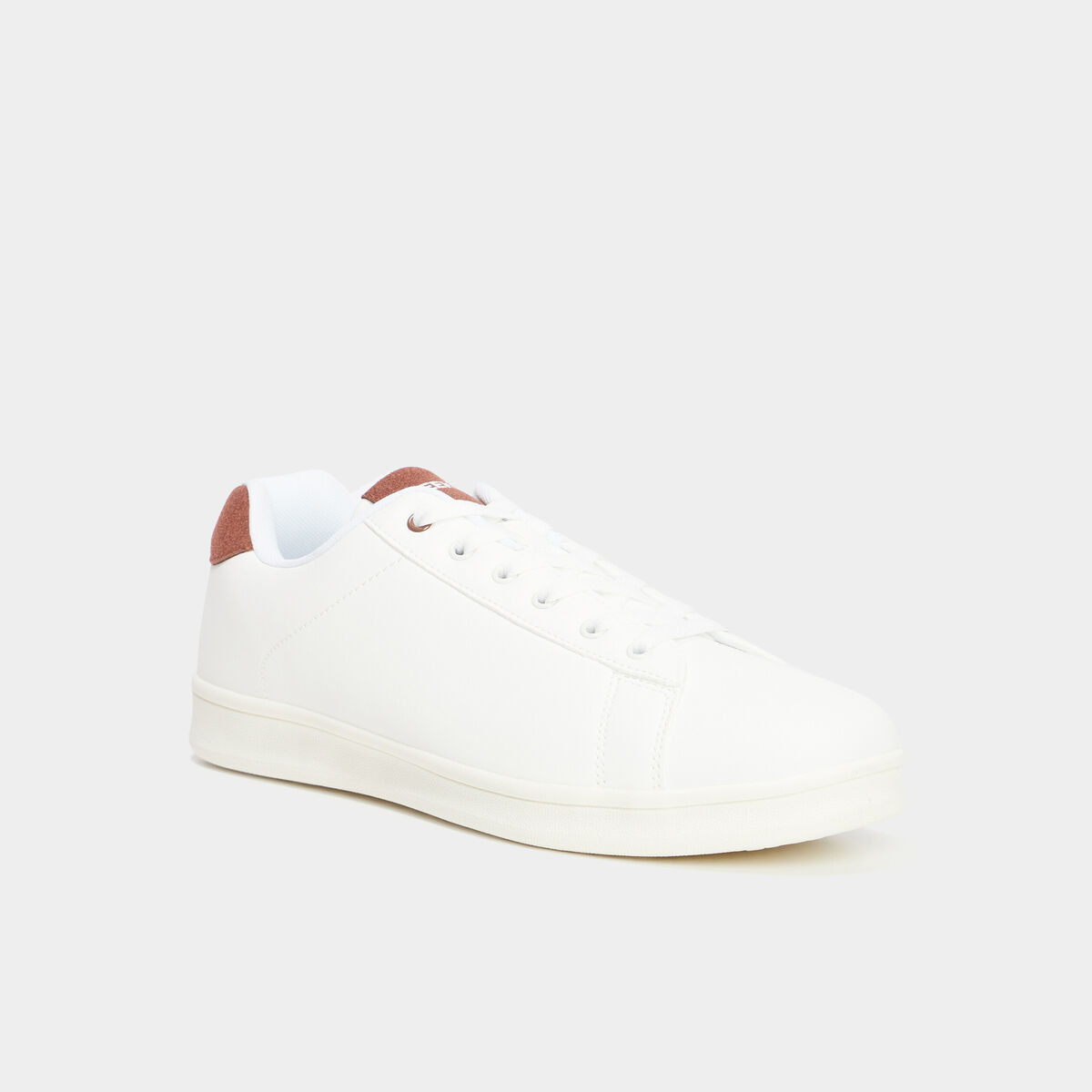Tennis basses &agrave; lacets marron clair homme