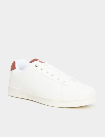 Tennis basses à lacets marron clair homme