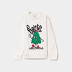 Sweat de No&euml;l col rond oversize blanc gar&ccedil;on