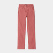 Jeans droit taille haute 7/8ème vieux rose femme