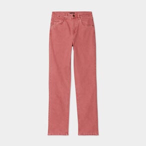 jeans droit taille haute 78eme vieux rose femme Jeans droit taille haute 7/8ème vieux rose femme
