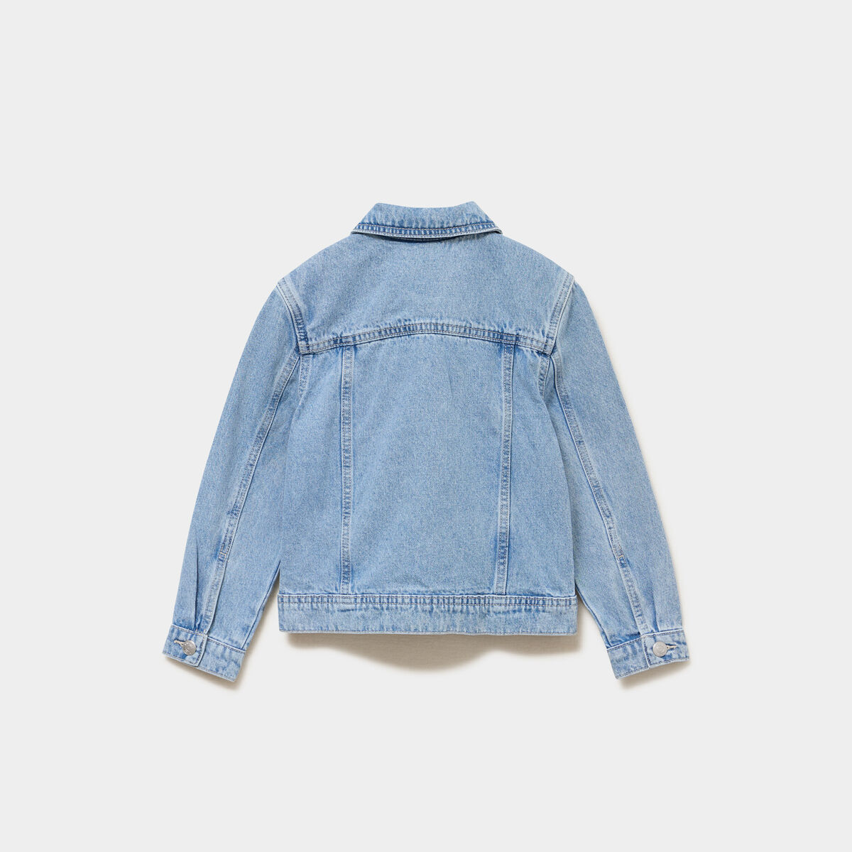 Veste en jean boutonn&eacute;e coton denim double stone fille