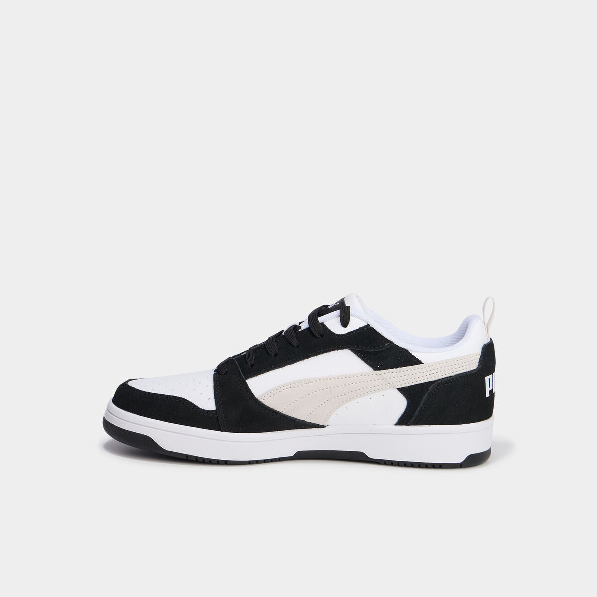 Tennis &agrave; lacets en cuir Puma Rebound V6 noir homme