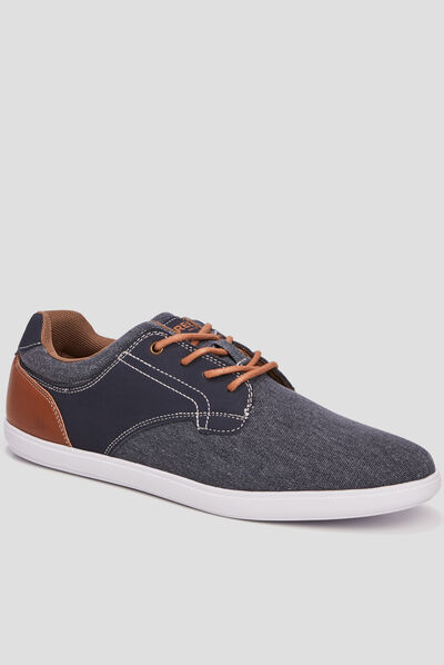 Derbies en toile à lacets Creeks bleu homme