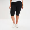 Short legging cycliste coton noir femme grande taille