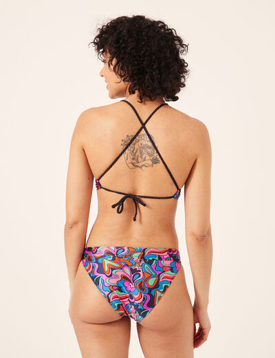 Haut de maillot de bain bretelles fines rose fushia femme