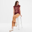 T-shirt col rond manches courtes Creeks bordeaux femme